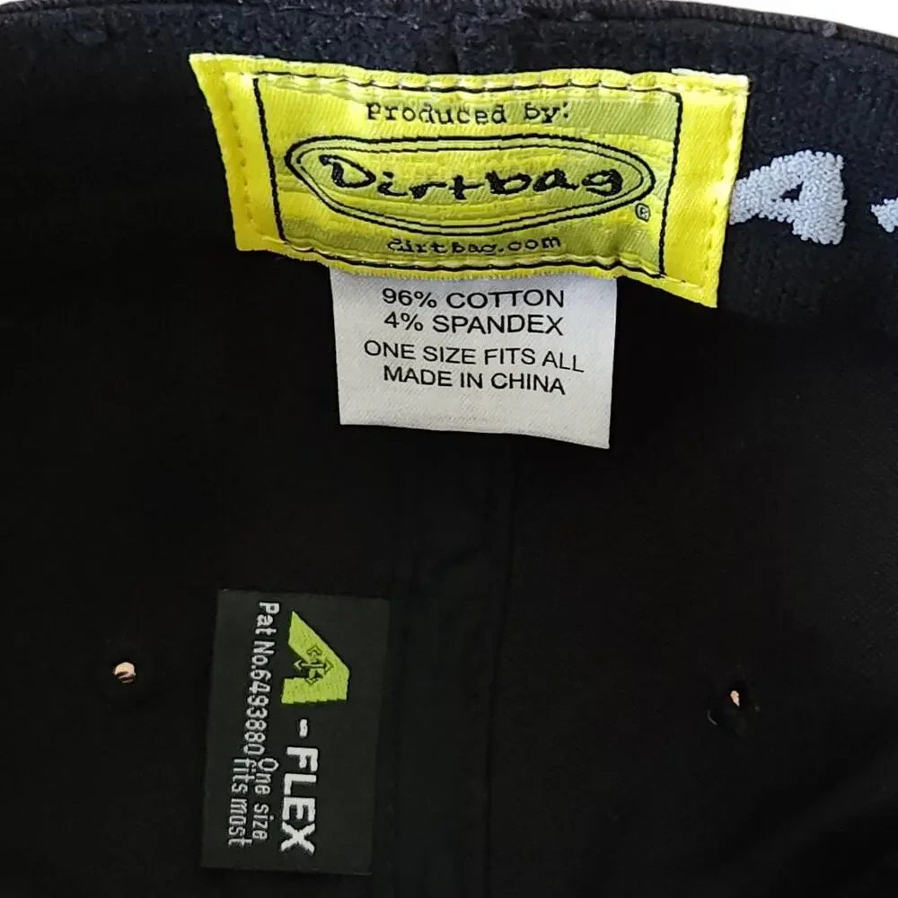 DIRTBAG Clothing Wear It 'Til It Stinks baseball cap black Flex Fit hat OS NEW - Picture 6 of 7